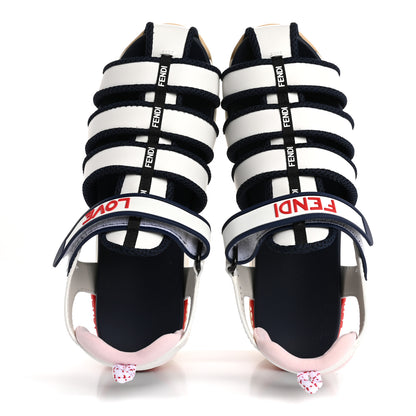Fendi Vitello T Rex Platform Sandals 39 Ultra White Multicolor 2 of 10