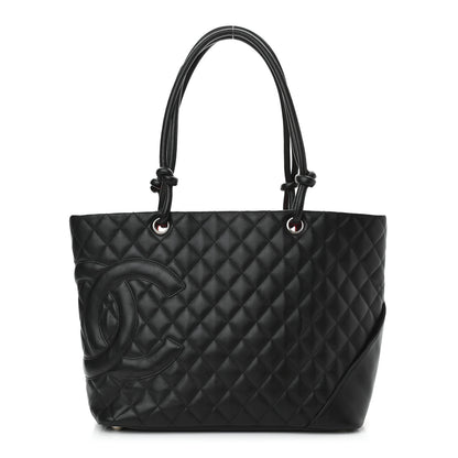 Chanel Calfskin Quilted Large Cambon Tote Black 2 of 13