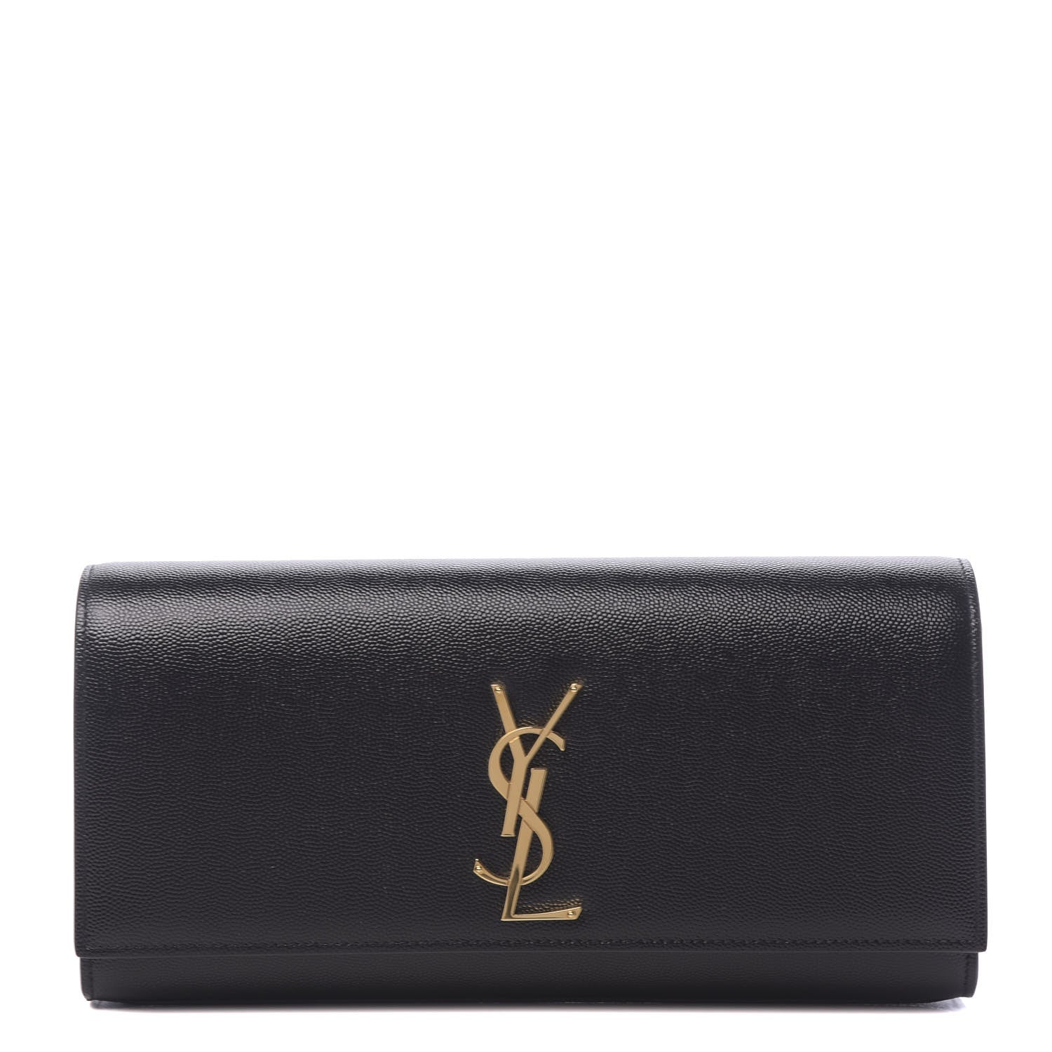 Saint Laurent Grain De Poudre Monogram Cassandre Clutch Black 1 of 9