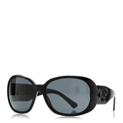 Chanel Camellia CC Sunglasses 5113 Black 1 of 9
