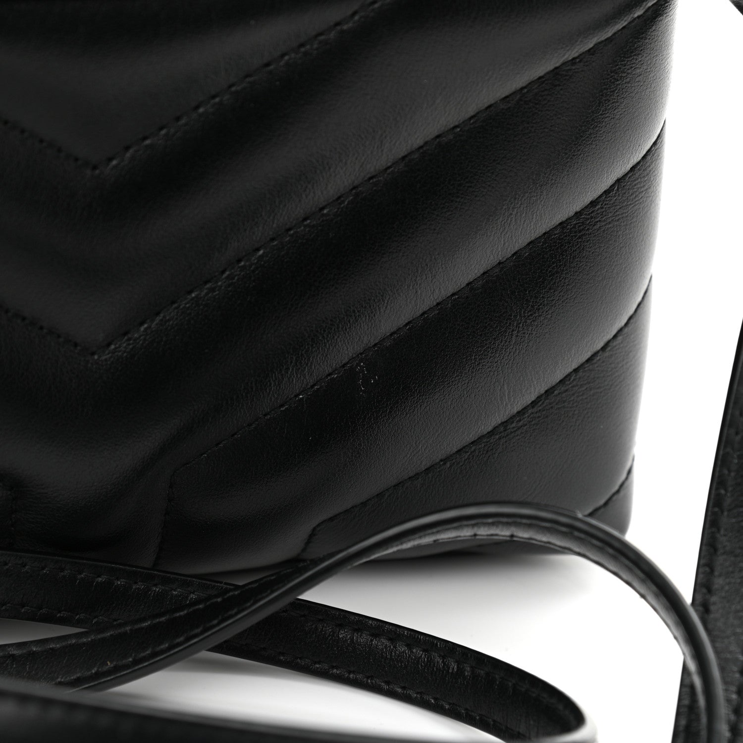 Saint Laurent Calfskin Y Quilted Monogram Toy Loulou Crossbody Bag Black 11 of 11
