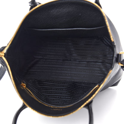 Prada Vitello Daino Shopping Tote Black 7 of 9