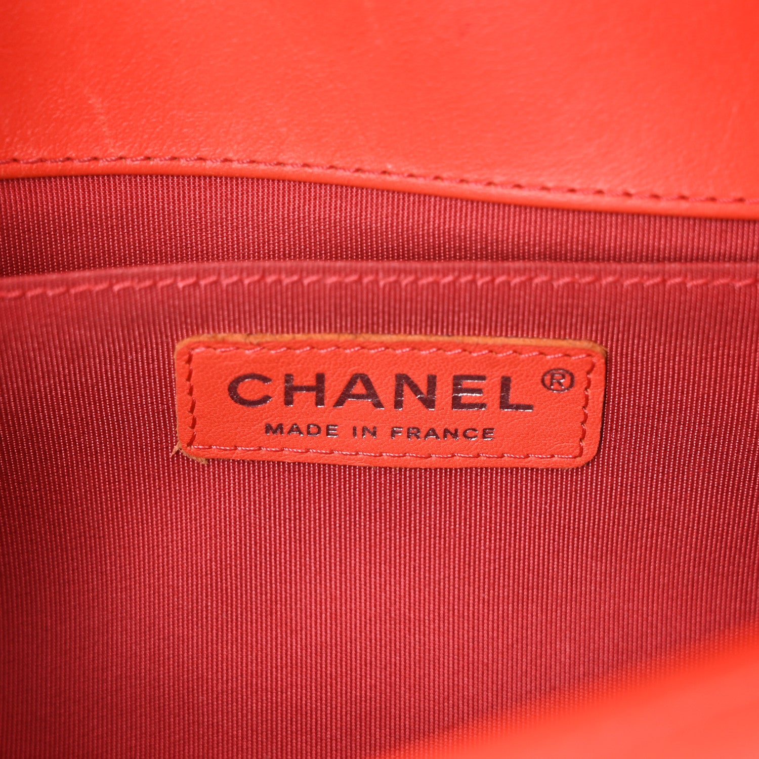 Chanel Calfskin Chevron Quilted Medium Boy Flap Coral 6 of 10