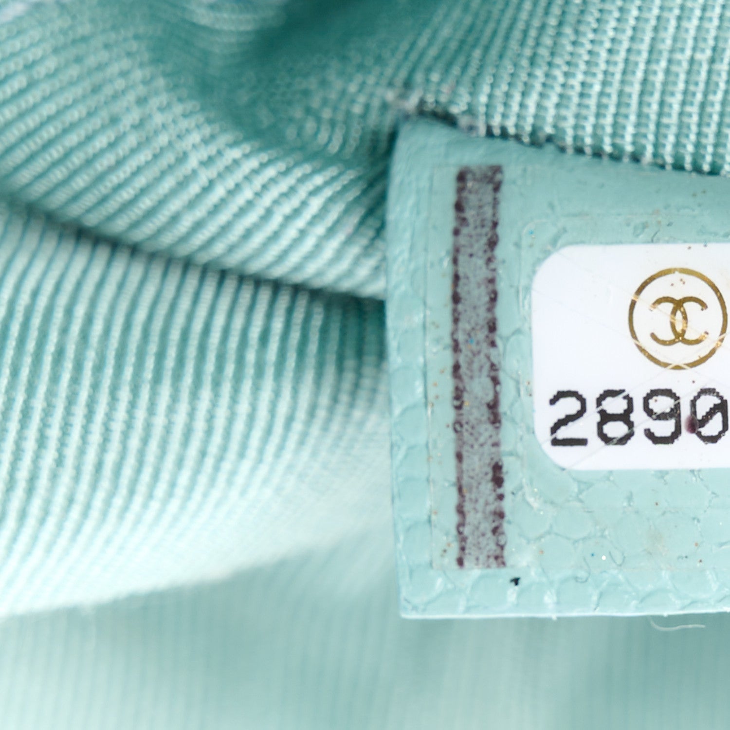 Chanel Caviar Quilted Cosmetic Case Light Blue 7 of 10