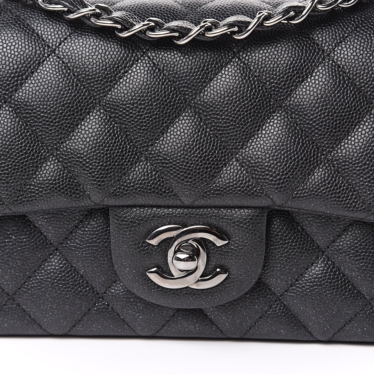 Chanel Iridescent Caviar Quilted Mini Rectangular Flap Black 11 of 11