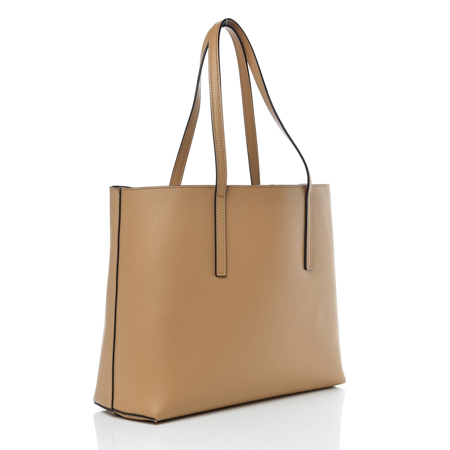Vitello Vienna Enamel F is Fendi Shopping Tote Miele Scuro Taupe