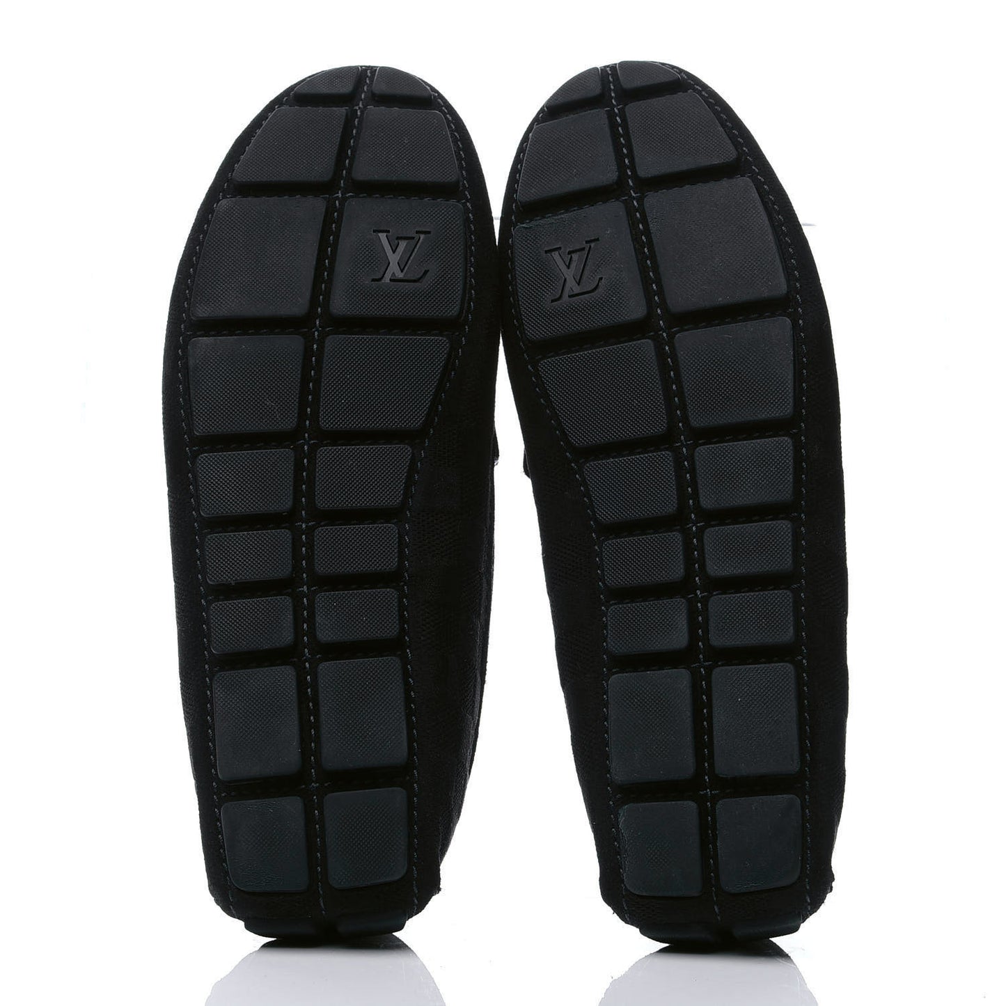 Suede Calfskin Mens Moccasin Loafers 8 Black
