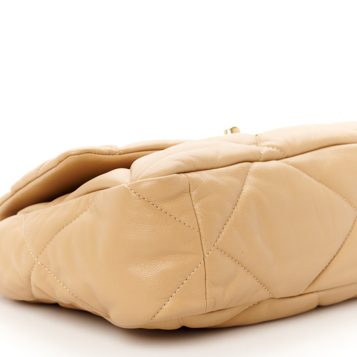 Chanel Lambskin Quilted Large Chanel 19 Flap Dark Beige 10 of 12