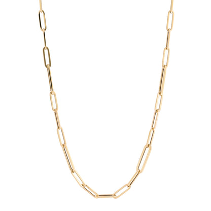 Roberto Coin 18K Yellow Gold Paper Clip Link Necklace 1 of 5
