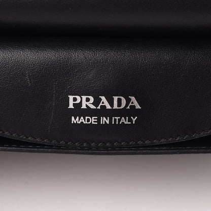 Prada City Calf Floral Lipstick Print Severine Flap Shoulder Bag Rosso Black 6 of 17