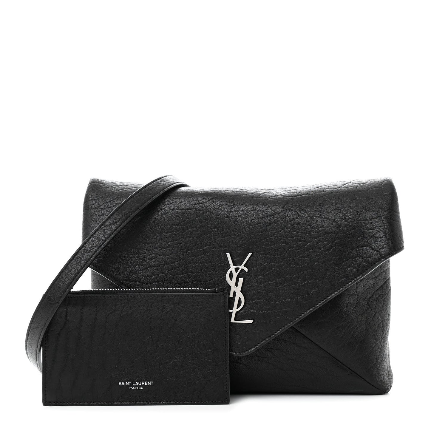 Crocodile Embossed Calfskin Medium Phantom Luggage Black