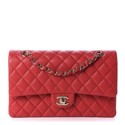 Chanel Caviar Quilted Medium Double Flap Red 1 of 11