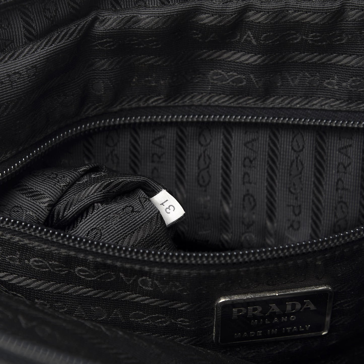 Tessuto Nylon Sport Semitracolla Shoulder Bag Black