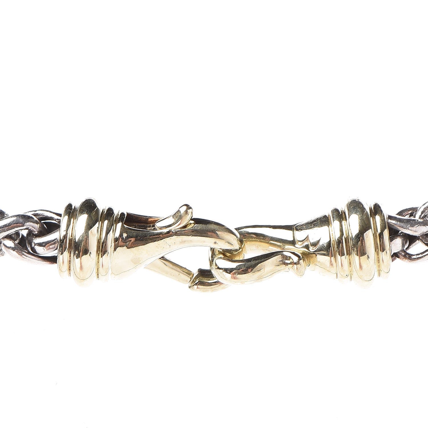 David Yurman Sterling Silver 14K Yellow Gold 6mm Wheat Chain Necklace 4 of 4