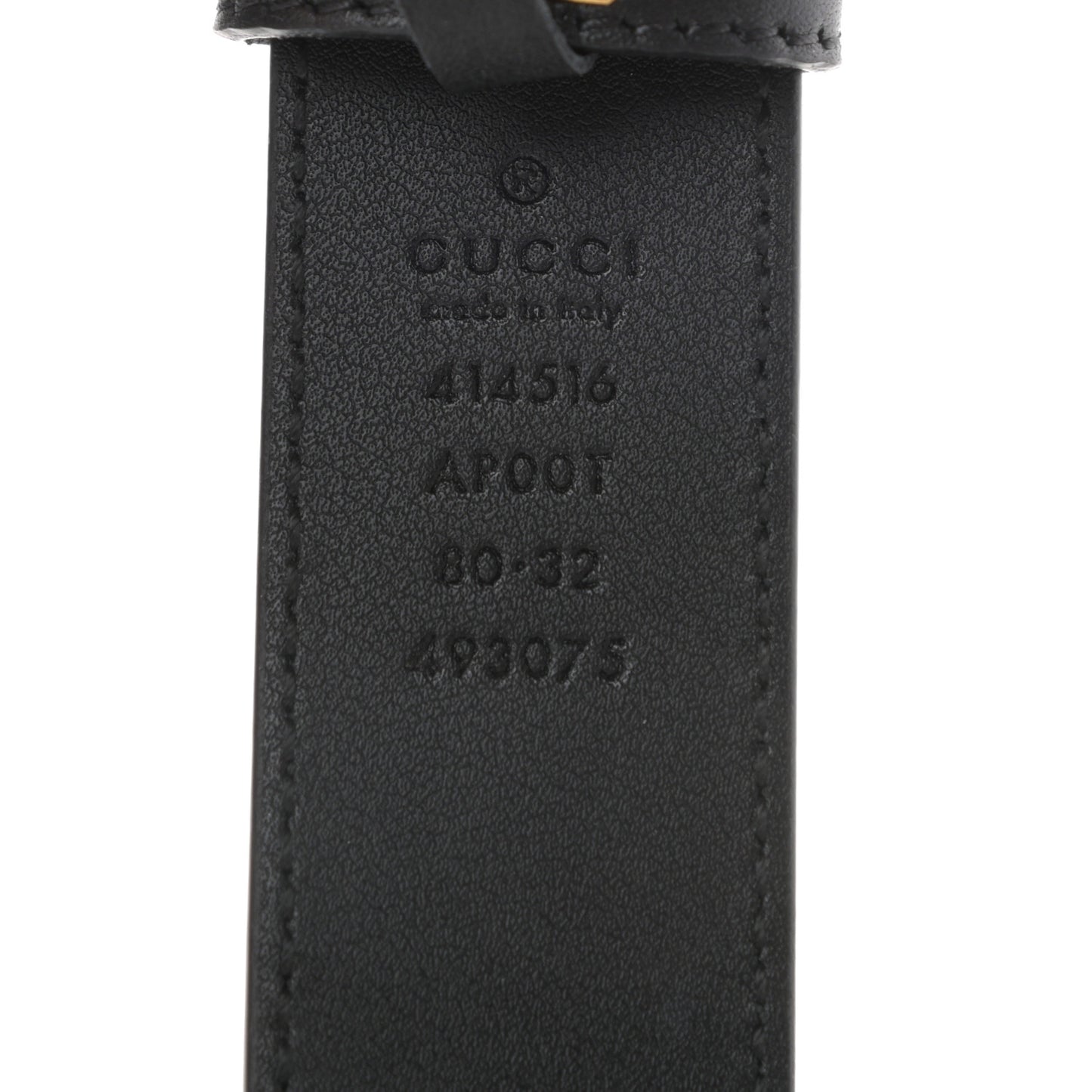 Calfskin Double G 30mm Belt 80 32 Black