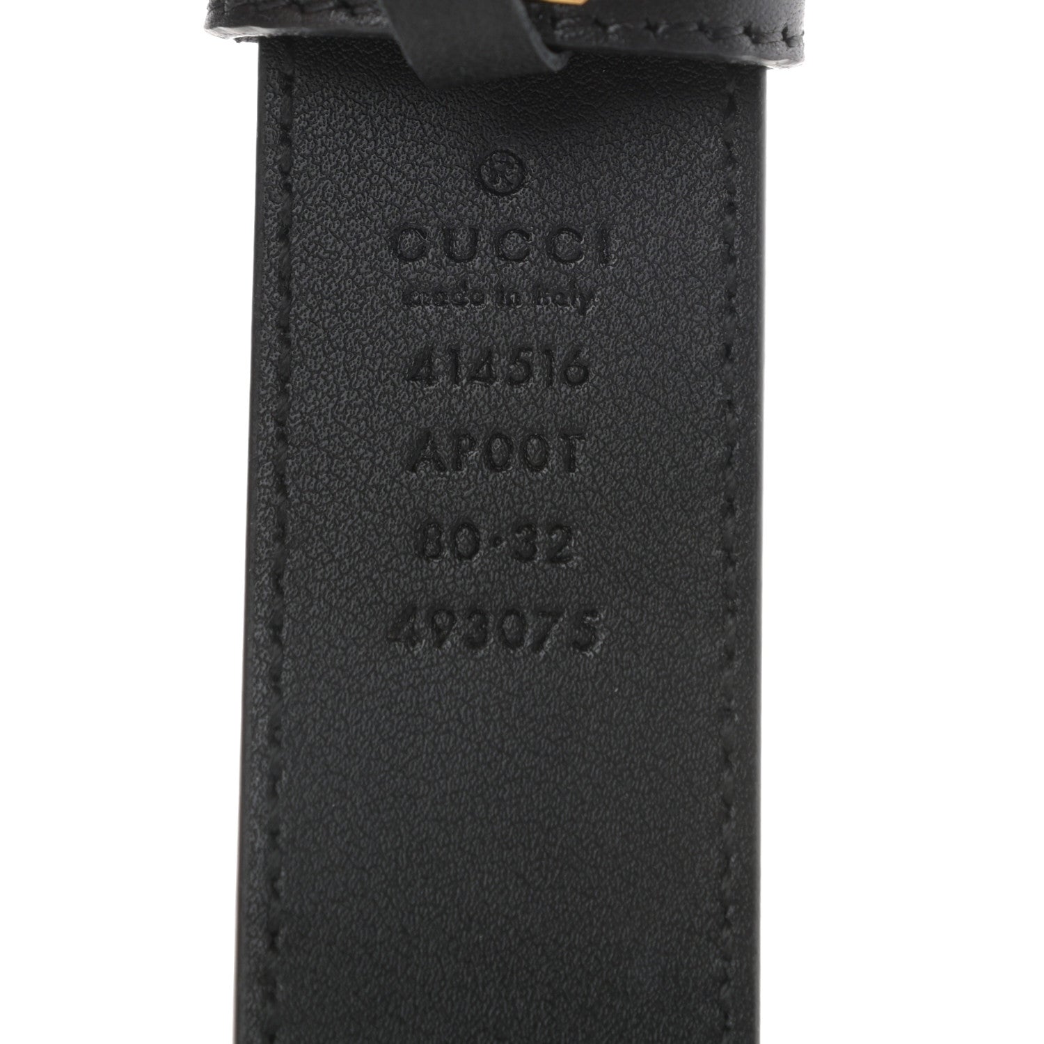 Gucci Calfskin Double G 30mm Belt 80 32 Black 3 of 6