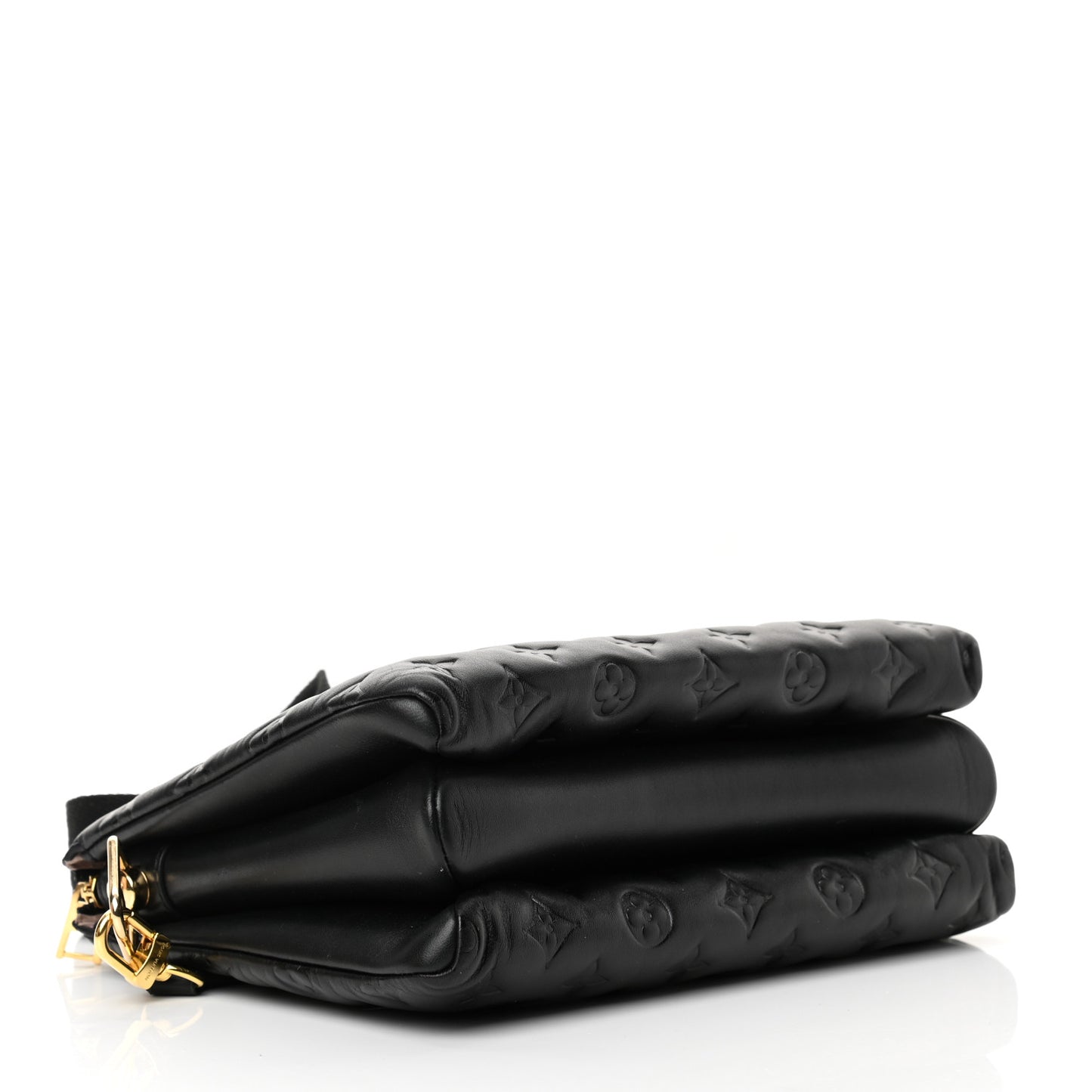 Lambskin Embossed Monogram Coussin PM Black