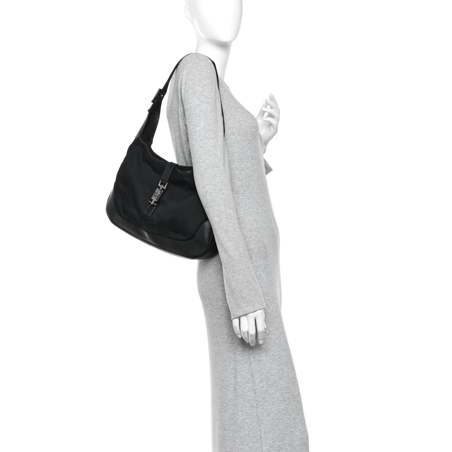 Gucci Canvas Jackie O Hobo Black 2 of 11