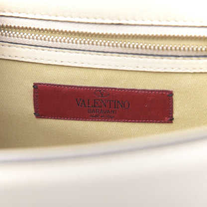 Valentino Garavani Vitello Medium Glam Lock Rockstud Flap Light Ivory 6 of 11