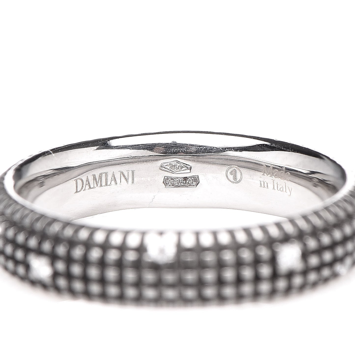 18K Black Gold Diamond Metropolitan Dream Band Ring 54 6.75