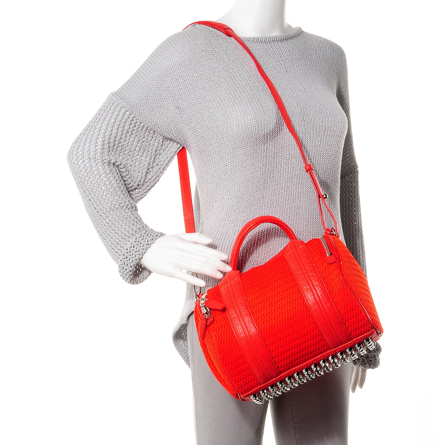 Mesh Rockie Cola w Rhodium Hardware