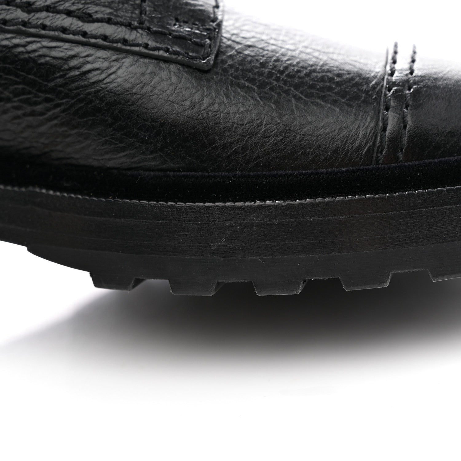 Chanel Shiny Calfskin Velvet Pearl Combat Short Boots 38 Black 11 of 14