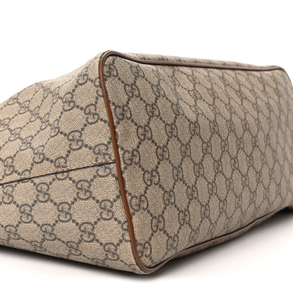 Gucci Soft GG Supreme Monogram Medium Crossbody Tote Beige Cuir 17 of 19