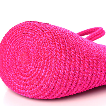 Balenciaga Nylon Lambskin Woven Small Ibiza Basket With Strap Lipstick Pink 9 of 9