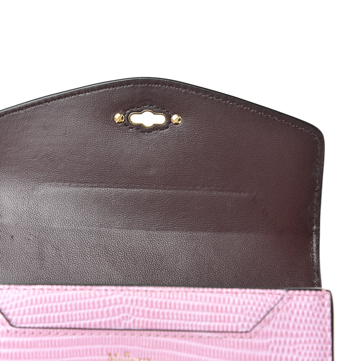 Lizard Calfskin Embossed Darley Wallet Blossom