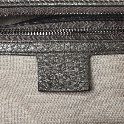 Gucci Metallic Pebbled Calfskin Medium Soho Chain Hobo Sasso 6 of 10
