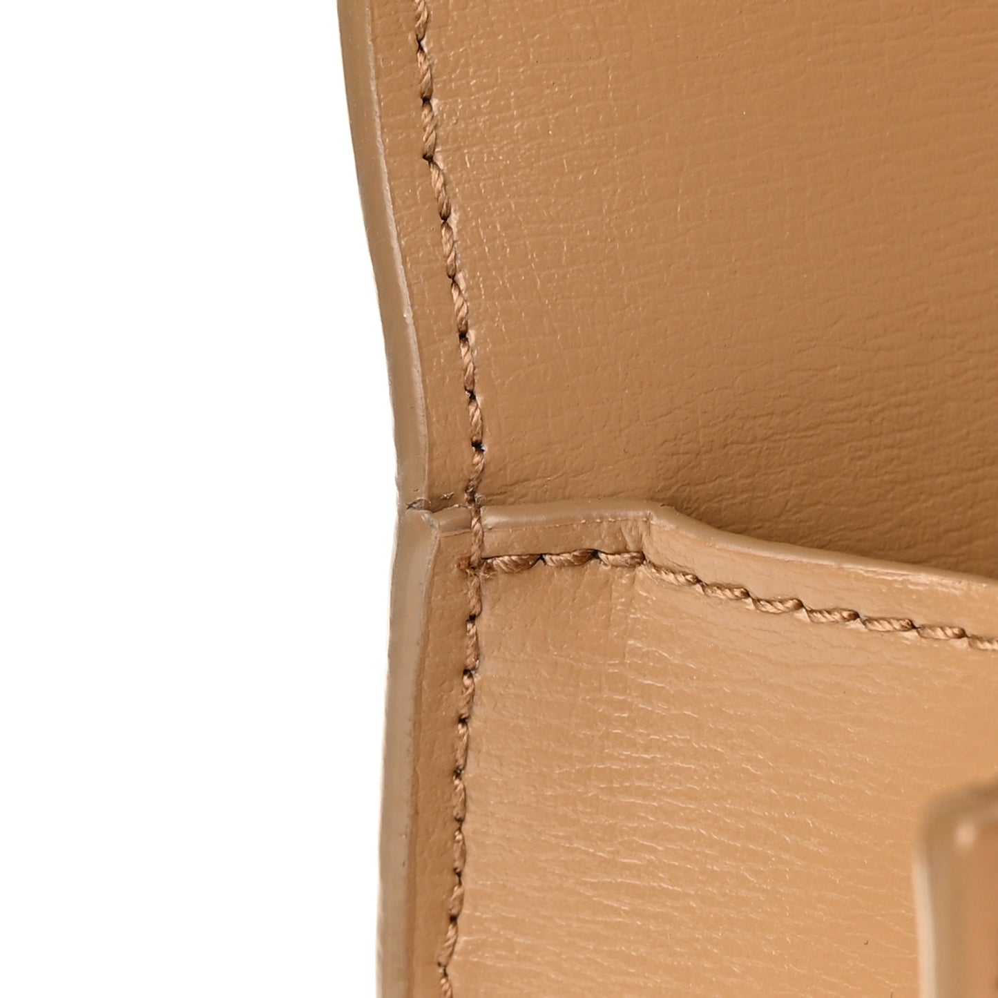 Smooth Calfskin Medium Monogram Sunset Satchel Natural Tan