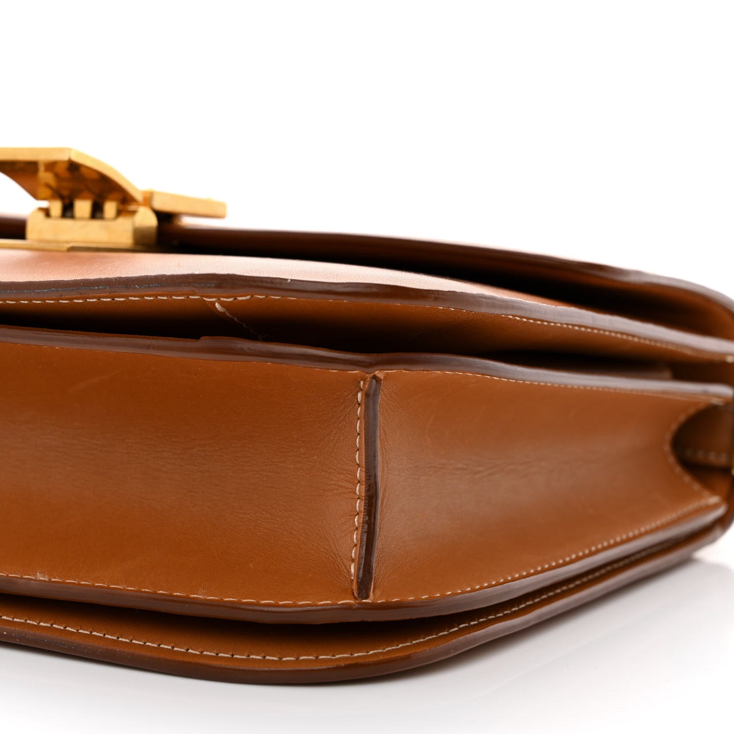 Natural Calfskin Medium Classic Box Flap Bag Tan