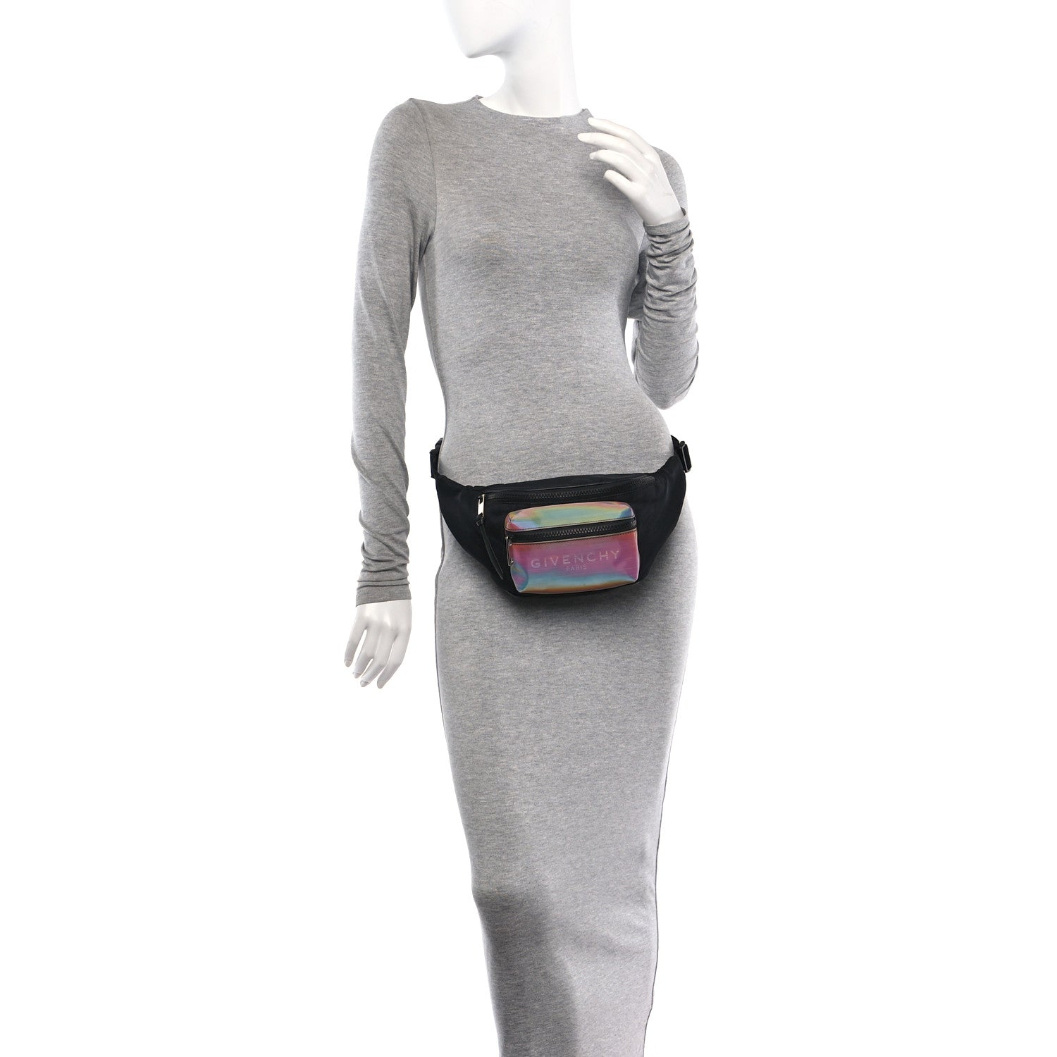 Givenchy Nylon Rainbow Hologram Belt Bag Black 2 of 10