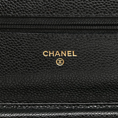 Chanel Caviar Quilted Wallet On Chain WOC Black 6 of 11