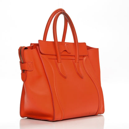 Celine Smooth Calfskin Mini Luggage Bright Orange 3 of 16