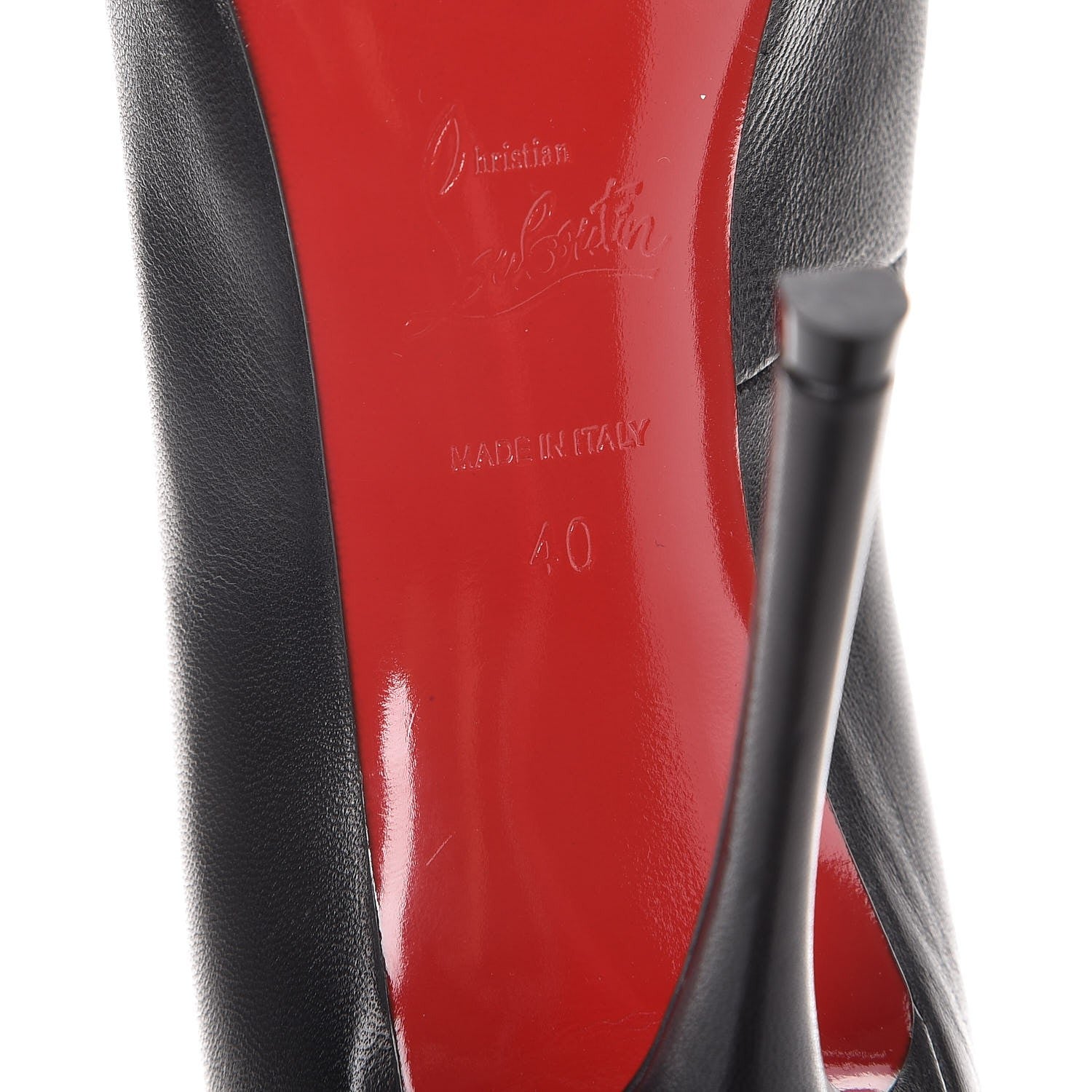 Christian Louboutin Shiny Nappa Bootoni ML 100 Booties 40 Black 6 of 9