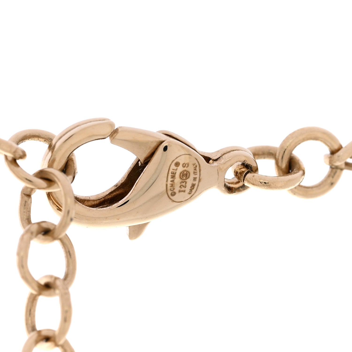 Chanel Crystal CC Pendant Necklace Gold 5 of 5