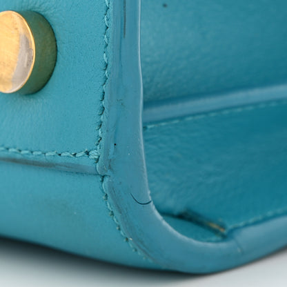 Saint Laurent Calfskin Nano Sac De Jour Turquoise 12 of 14