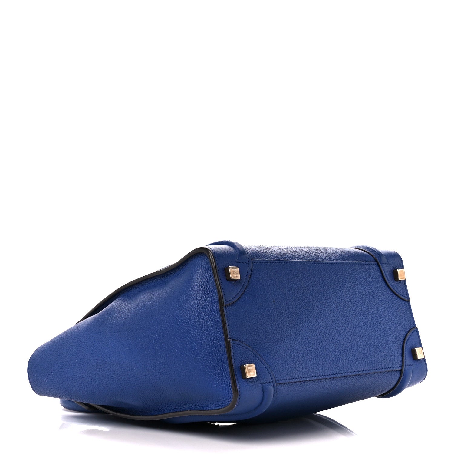 Celine Drummed Calfskin Micro Luggage Indigo 4 of 10