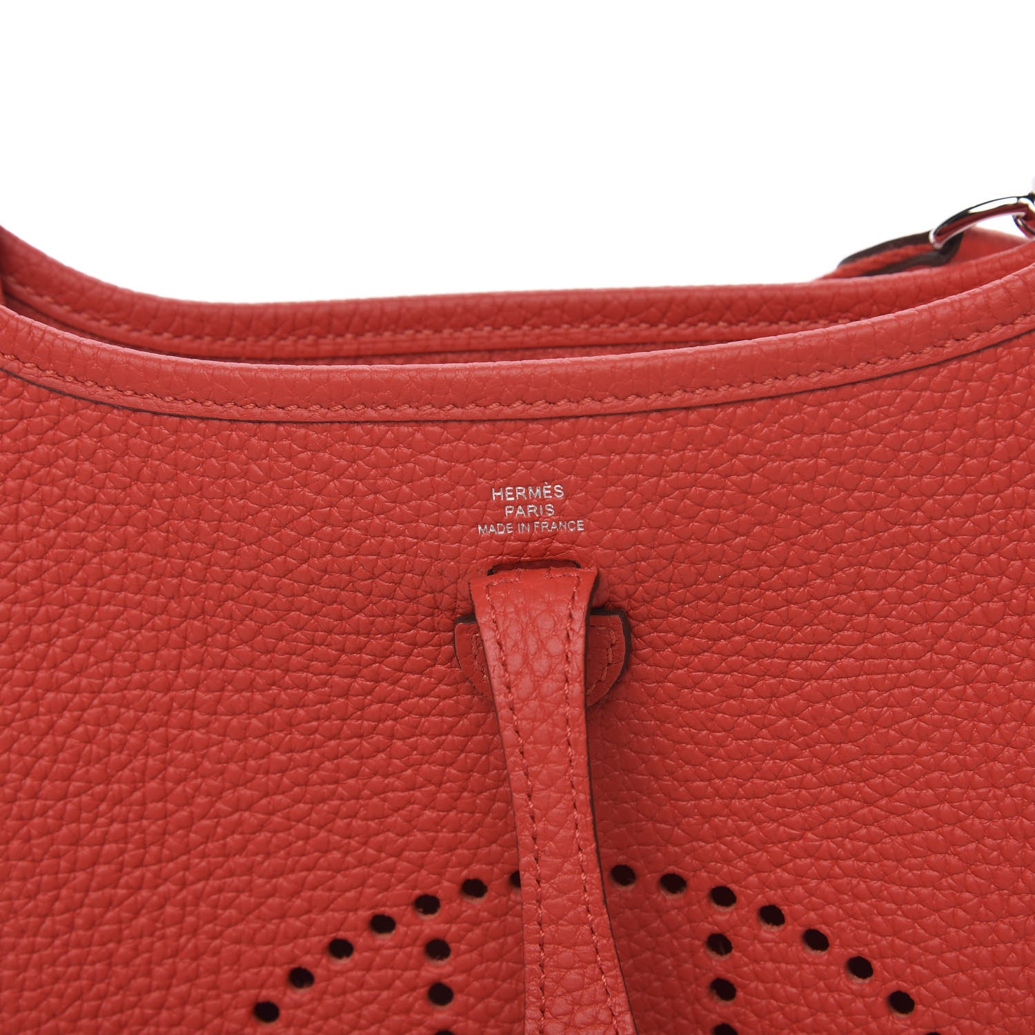 Hermes Taurillon Clemence Evelyne TPM Rouge Tomate 6 of 10