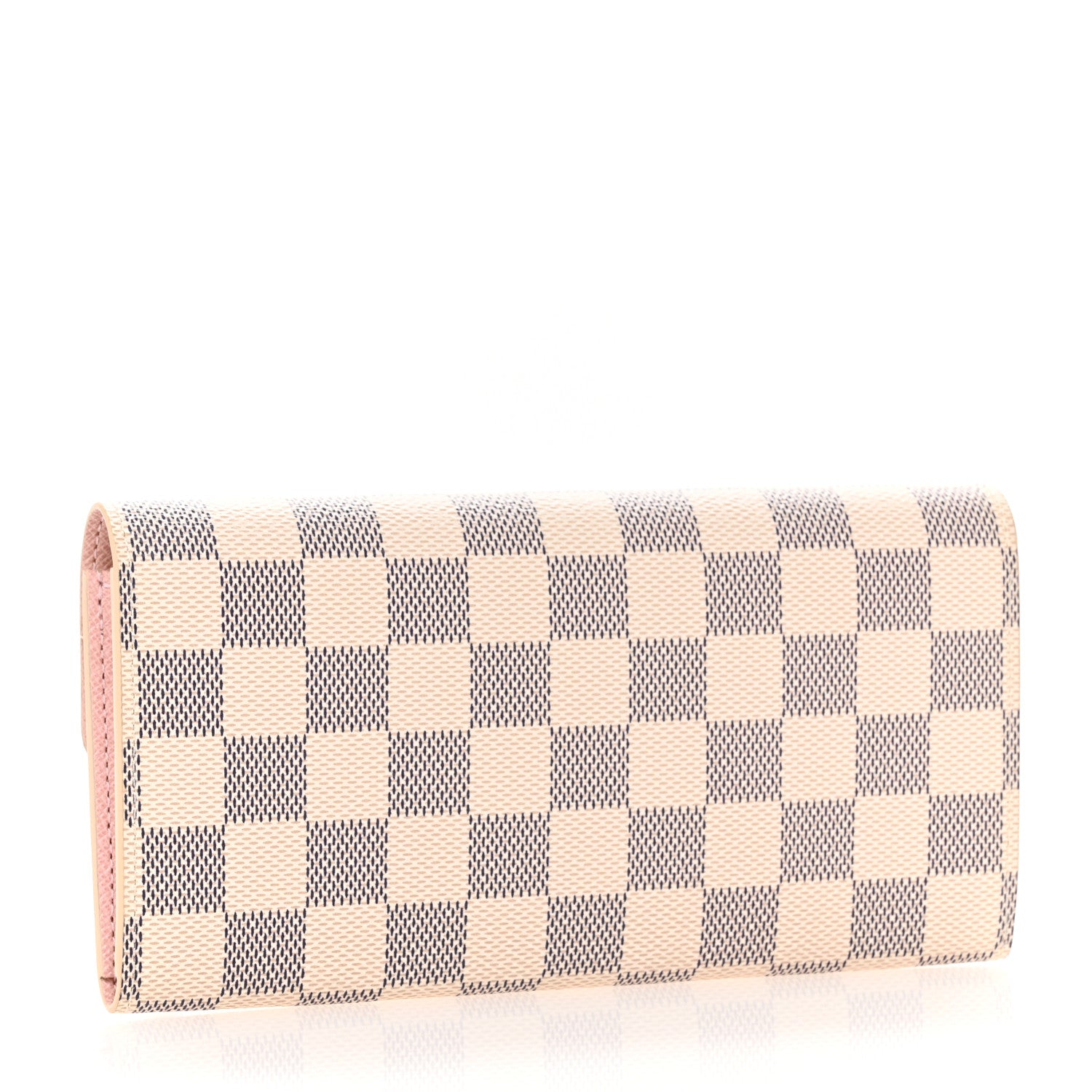 Louis Vuitton Damier Azur Emilie Wallet Rose Ballerine 3 of 9