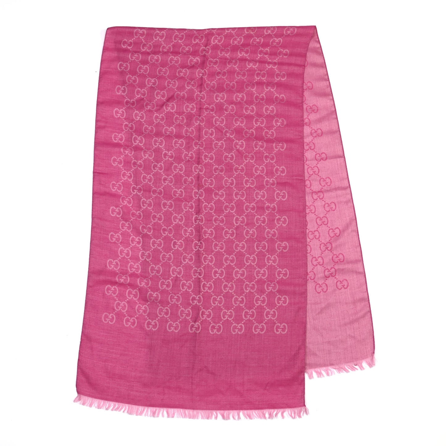 Wool Silk GG Monogram GGNat Scarf Roseate