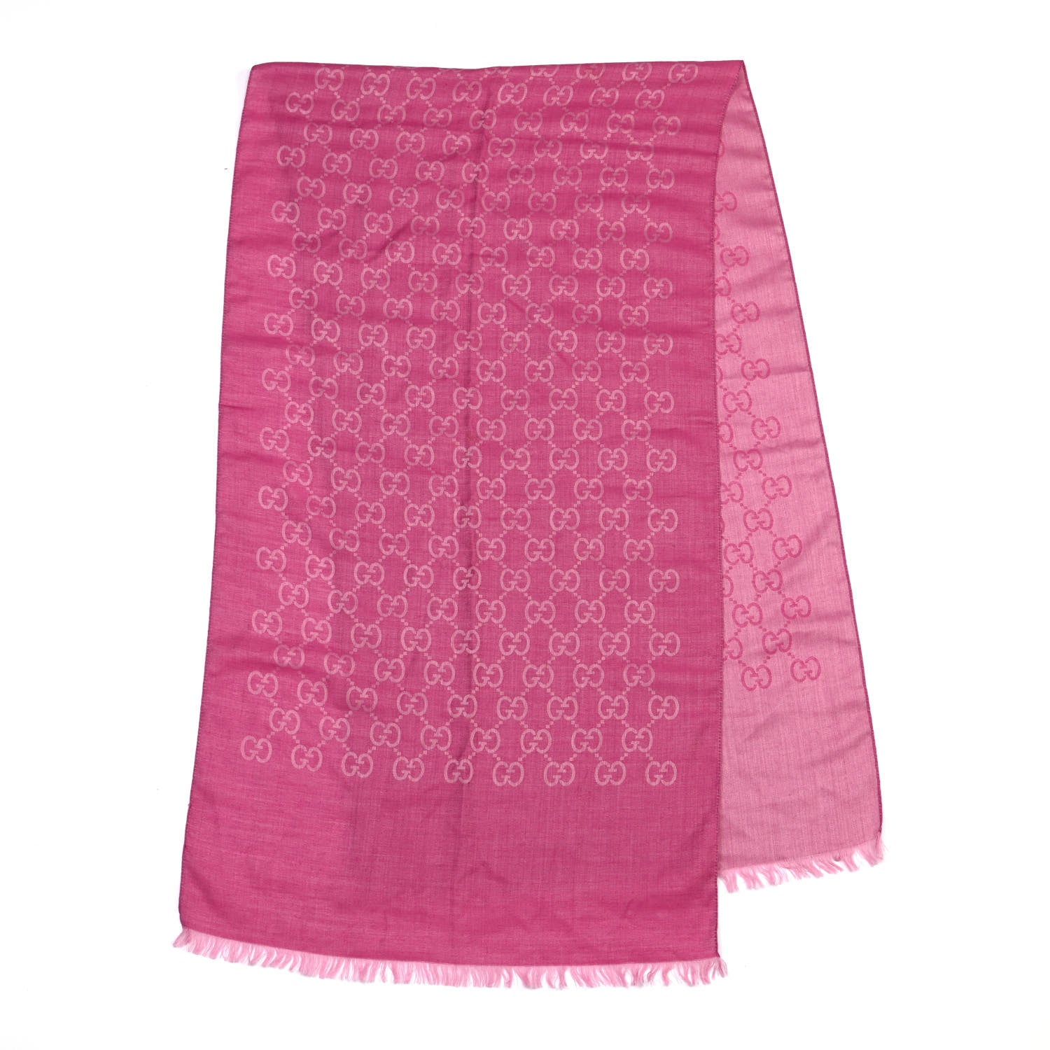 Gucci Wool Silk GG Monogram GGNat Scarf Roseate 2 of 4