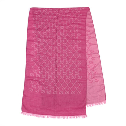 Gucci Wool Silk GG Monogram GGNat Scarf Roseate 2 of 4