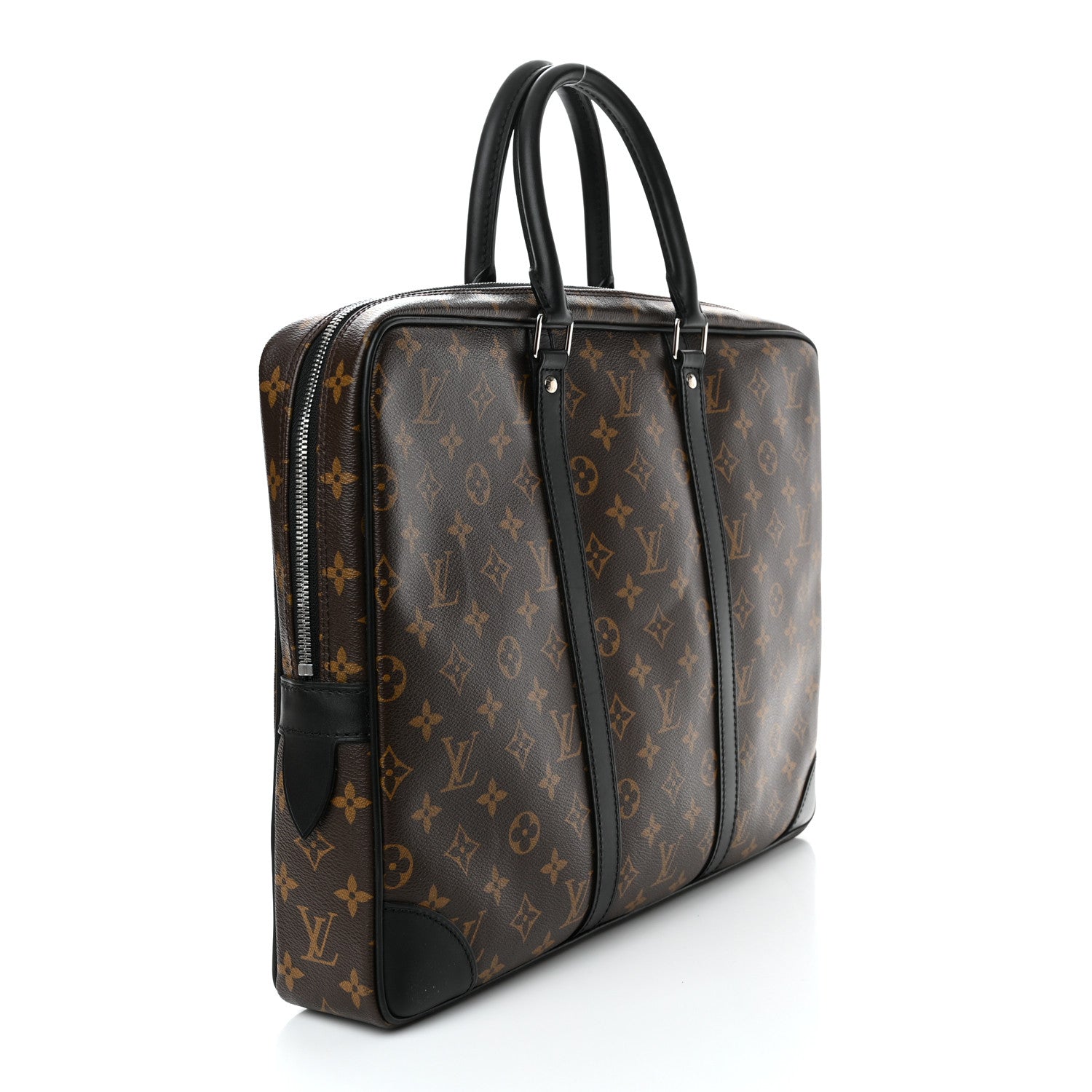 Louis Vuitton Monogram Macassar Porte Documents Voyage Soft Briefcase 3 of 15