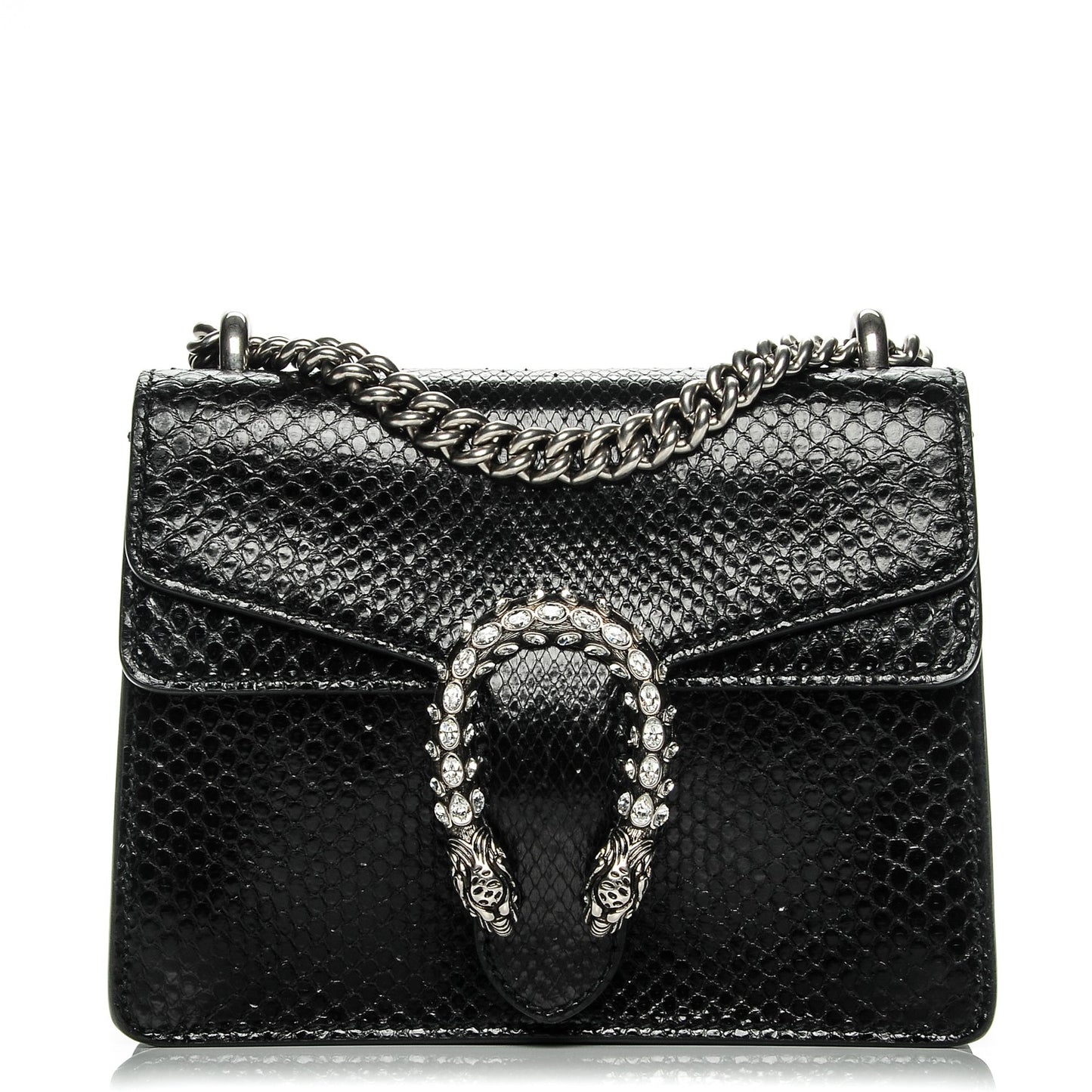 Python Mini Dionysus Shoulder Bag Black