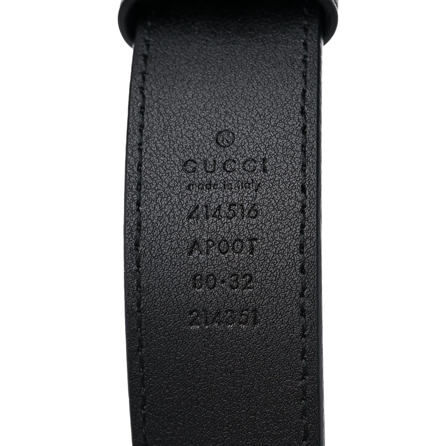 Calfskin Double G 30mm Belt 80 32 Black