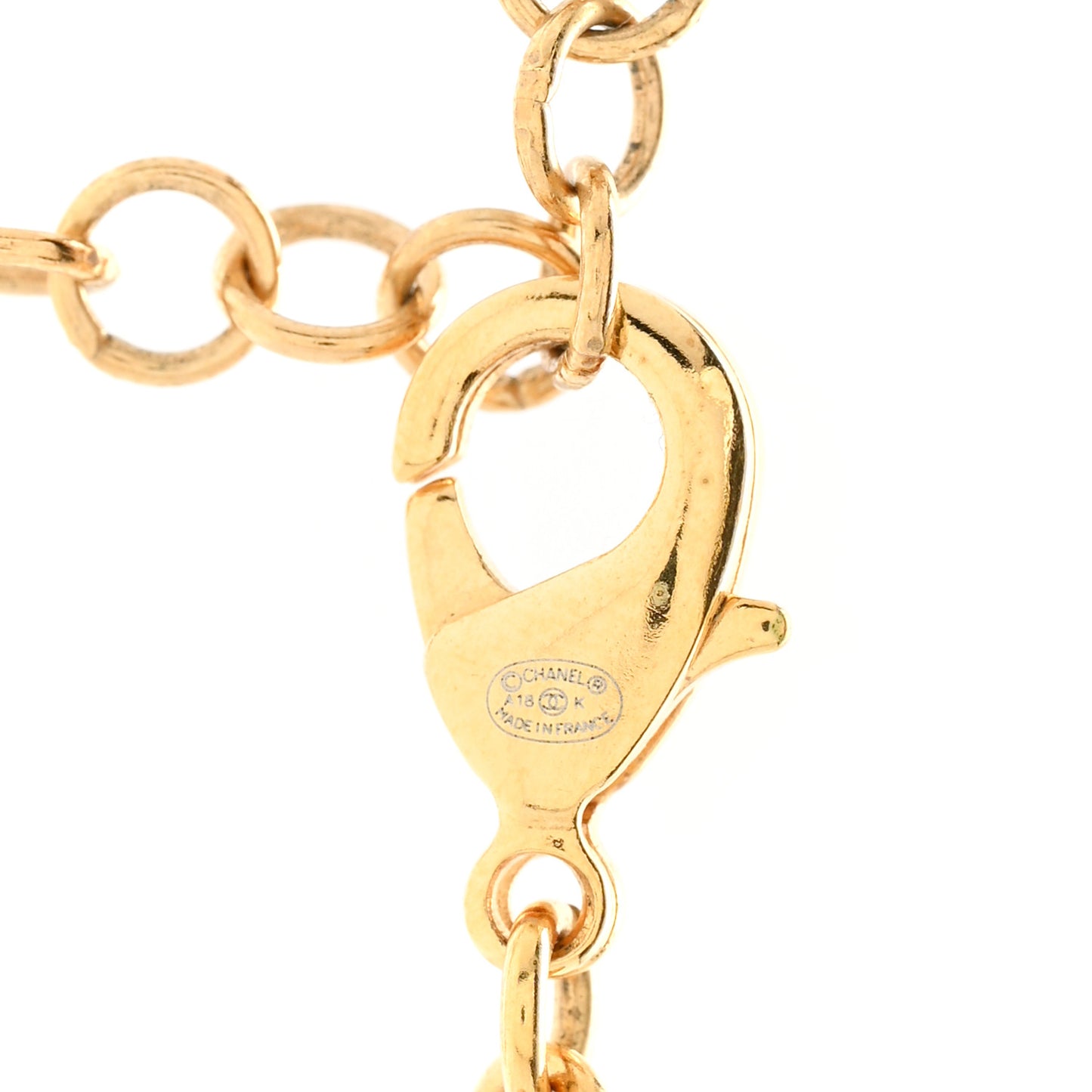 Pearl Gripoix Crystal No 5 Medallion Necklace Gold