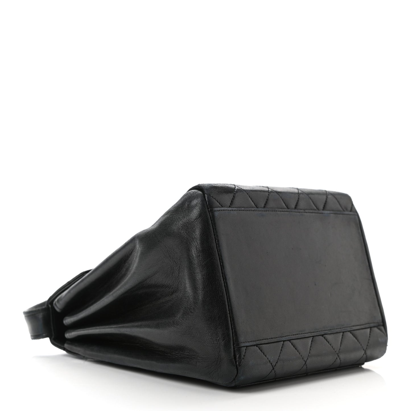 Lambskin Quilted Flap Bag Navy