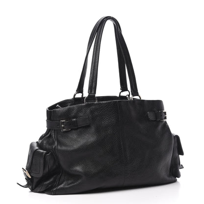 Prada Vitello Daino Shopping Tote Black 4 of 12